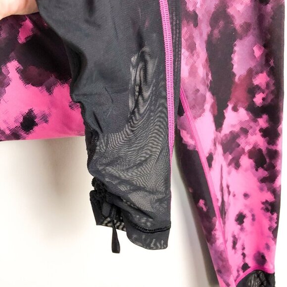 Lululemon Sweaty Endeavor Tie Dye High Rise Mesh Gathered Hem Leggings 8 - Picture 9 of 14